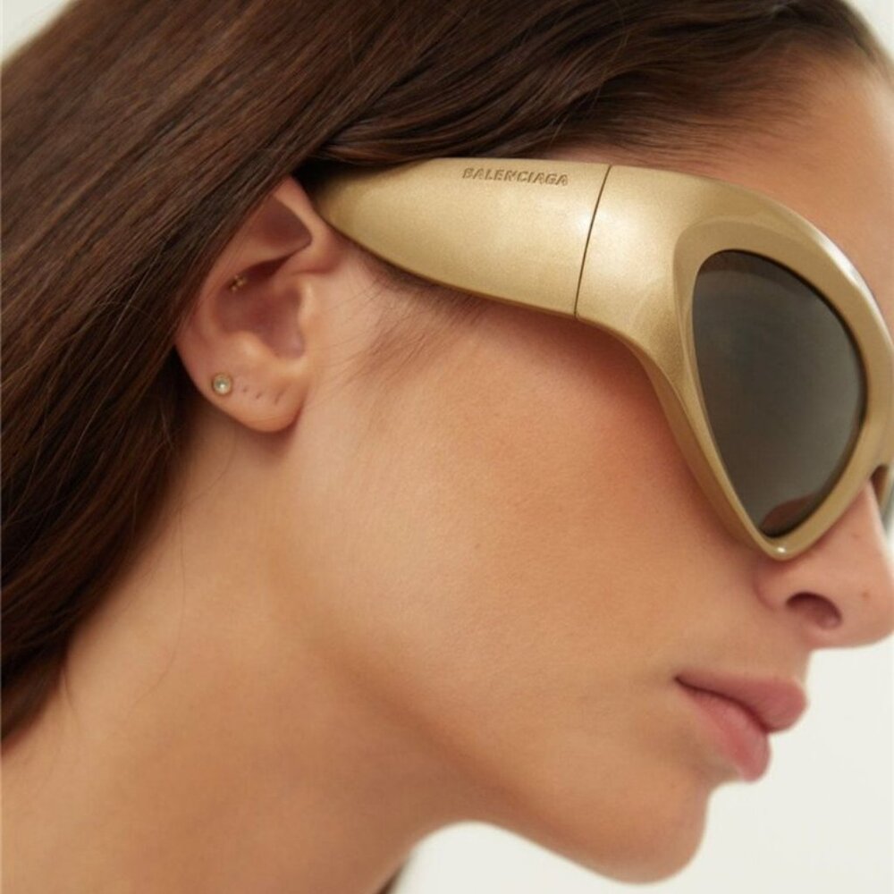 NEW Balenciaga Sunglasses Woman Gold - Picture 3 of 5